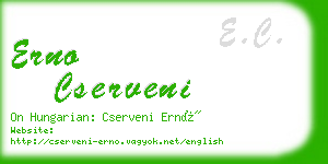 erno cserveni business card